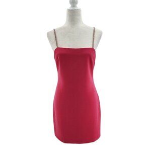 NBD Hollywood & Vine Pink Crystal Strap Pink Mini Dress Womens Small